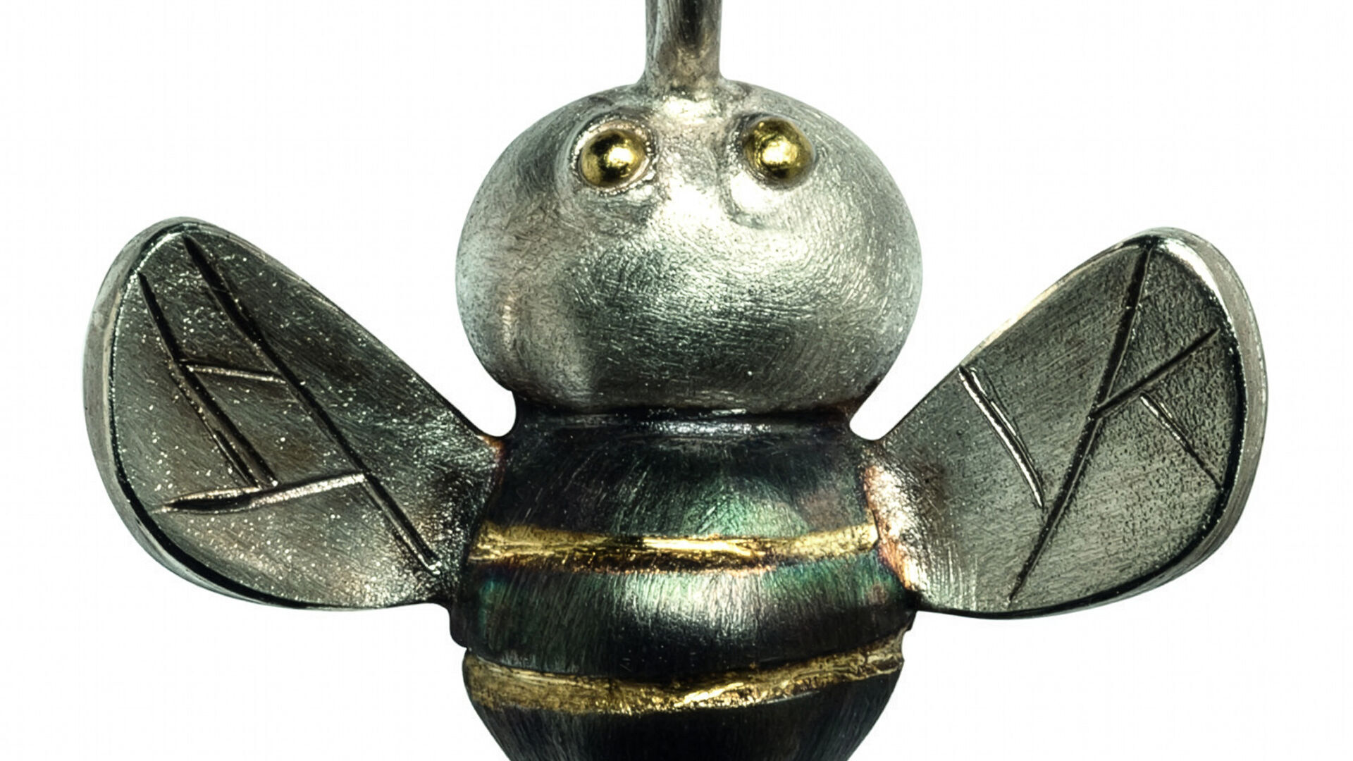 s´Bienerl mit Goldstreifen und geschwärztem Körper