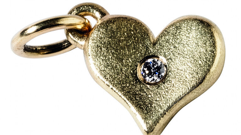 s´HERZERL in Gold mit Brillant